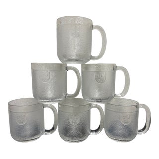 1960s Iittala Oiva Toikka Krouvi 50 CL Glass Beer Mugs Nuutajari, Six For Sale