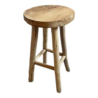 Vintage Tore Teak Wood Bar Stool For Sale