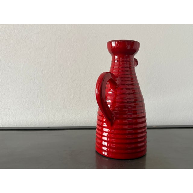Red Vintage Red Jug from Marei Keramik, Germany, 1970s For Sale - Image 8 of 18