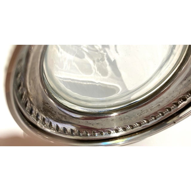 Metal Glass and Sterling Sliver Pitcher English Hallmarks For Sale - Image 7 of 10