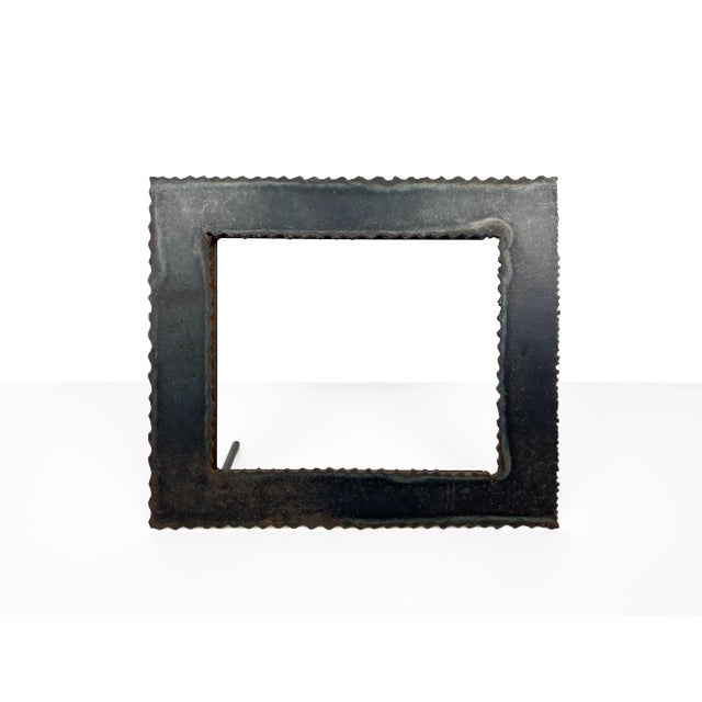 Vintage Brutalist Torch Cut Metal Picture Frame For Sale - Image 13 of 13
