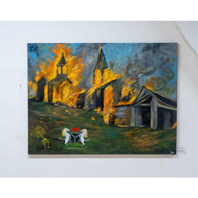This painting explores perception as a shared and subjective experience. Set within an environment, the work reflects...