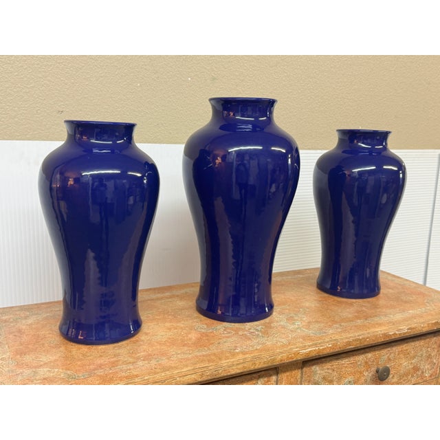 Design Plus Gallery presents a Set of Three Short Neck Kwan-Yin Ceramic Vases from Martino Interiors. The set includes two...