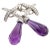 1980s Pair of Tiffany & Co Paloma Picasso X Drop Diamond Amethyst Night Day Platinum Earrings For Sale - Image 10 of 16