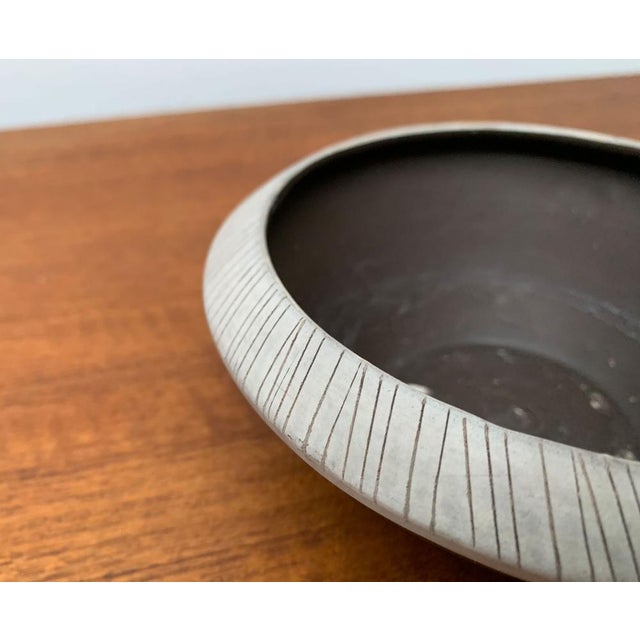 Mid-Century German Pottery Minimalist Bowl, 1960s For Sale - Image 11 of 15
