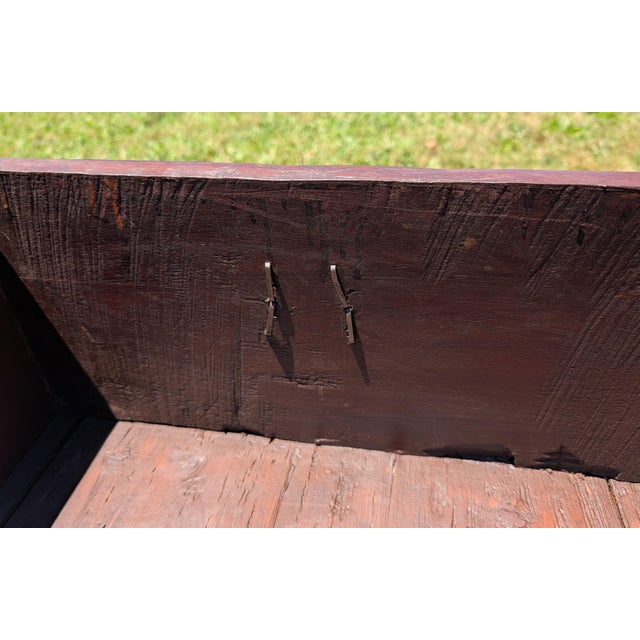 Antique American Georgian New England Style 2 Piece Solid Cherry Highboy Chest on Chest Late 1800s For Sale - Image 16 of 18