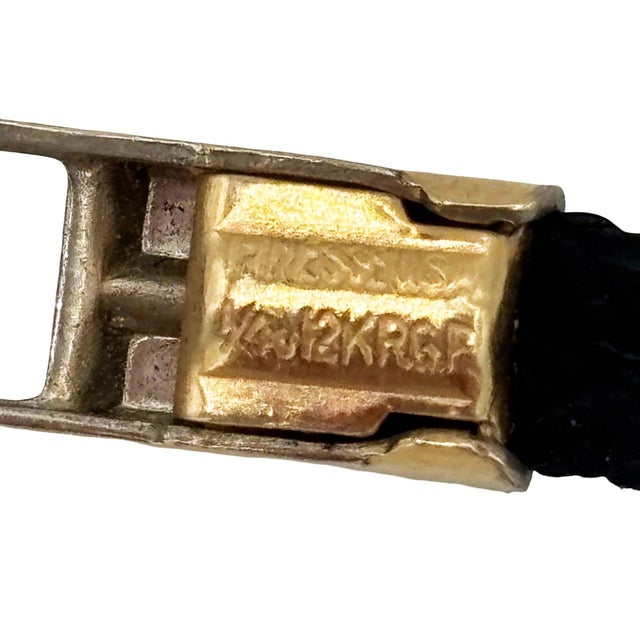 1940s Women's 14k Gold Wristwatch W/ Ruby & Diamond Accents by Jacoby-Bender For Sale - Image 16 of 16