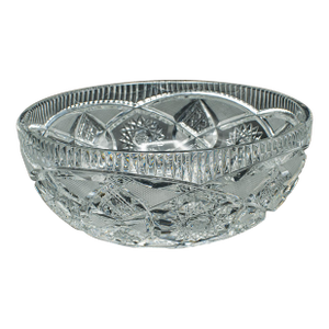 Vintage Centrepiece Fruit Bowl, English, Cut Crystal Glass, Decor, Serving Dish
