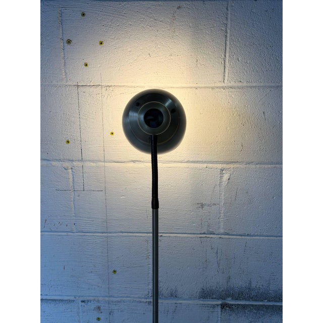Vintage Mid-Century Modern Brass Single Spotlight Floor Lamp With Directional Shade For Sale - Image 9 of 9