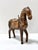 Wood Vintage Carved Wood Horse Sculpture With Brass Inlay For Sale - Image 7 of 10