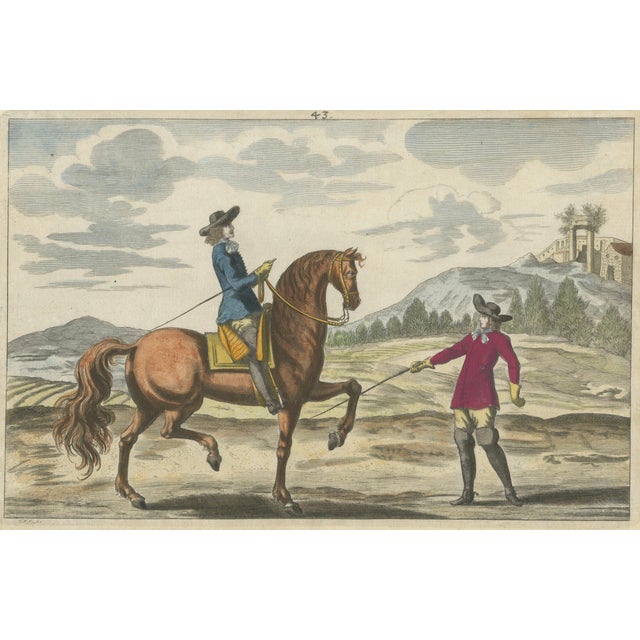 Georg Simon Winter von Adlersflügel, Baroque Dressage Horse in Collection, 1678, Print For Sale