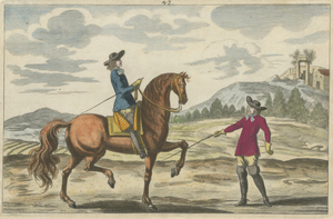 Georg Simon Winter von Adlersflügel, Baroque Dressage Horse in Collection, 1678, Print