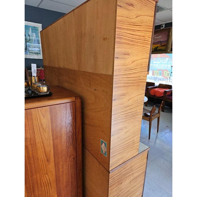 Vintage Mid-Century Japanese Teak Hutch | the Ultimate Home Bar For Sale - Image 10 of 18