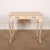 Pretty 19th century English bleached oak one drawer lamp table / writing table with good carved cabriole legs sat on ball...