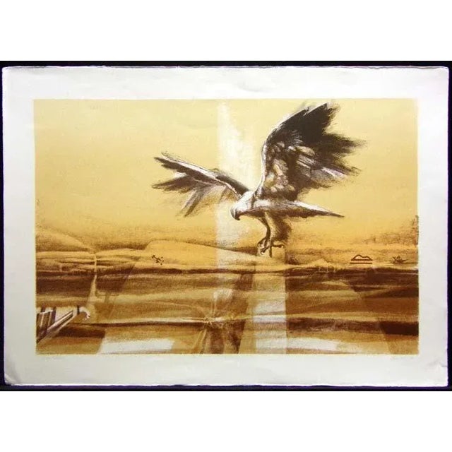 Larry Fodor "Distant Prey" Hand Signed and Numbered Limited Edition Lithograph For Sale - Image 4 of 4