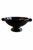 1940s Vintage Early–Mid 20th Century Black Glass Pedestal Compote With Scroll Handles – 11” For Sale - Image 5 of 5