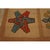 Mid-Century Modern 1960s Beige Vintage Geometric Initals Em 63 American Folk Art Hooked Wool Rug For Sale - Image 3 of 9