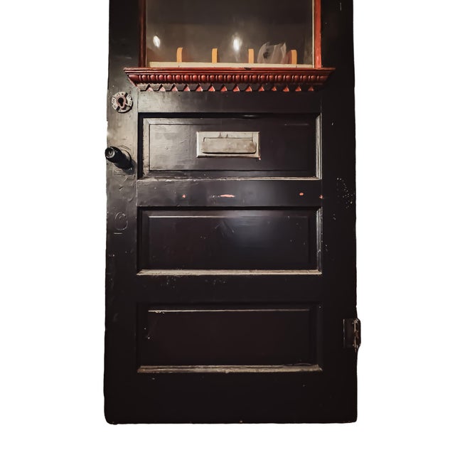 Black Vintage Half-Light Door For Sale - Image 8 of 16