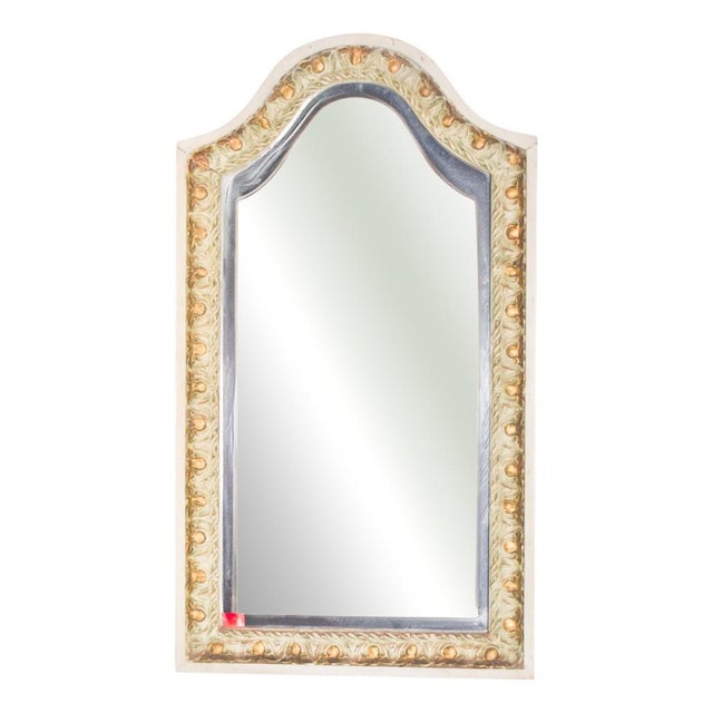 Forest Green Rectangular Light Green and Gilt Wooden Framed Mirror For Sale - Image 8 of 8