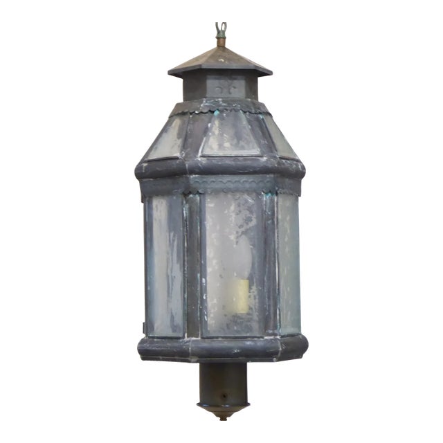 Vintage Verdigris Lantern For Sale