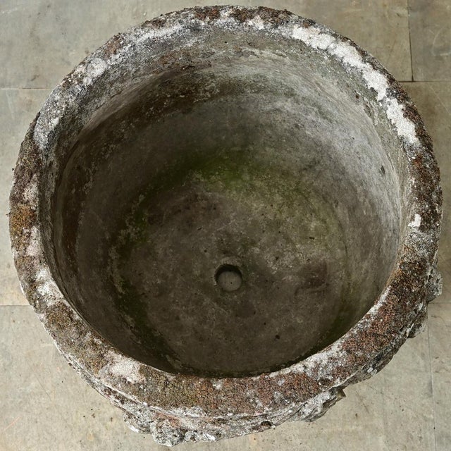 19th Century English 19th Century Cast Stone Single Planter For Sale - Image 5 of 10