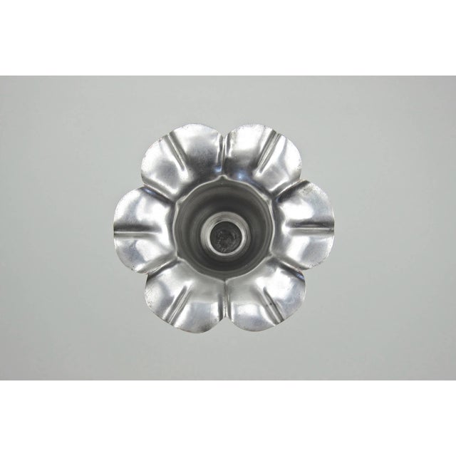 Silver Marie Zimmermann Tall Arts and Crafts Silver Candle Holder Pair, Circa 1915 For Sale - Image 8 of 11