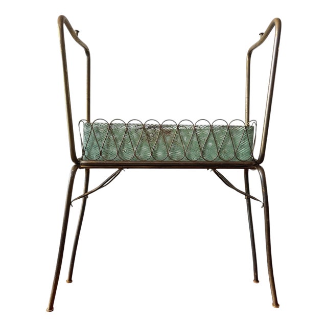 Mid-Century Modern French Perforated Metal Planter by Mathieu Matégot, 1956 For Sale