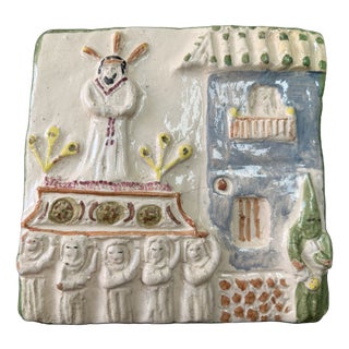 Morillo Brothers, Santa Inés Colony, Málaga, Hanging Plaque, Cautivo, Holy Week, 1960 For Sale