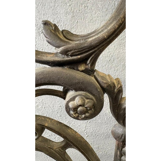 Black Antique Victorian Ornate Cast Iron Hall Stand with Marble Base, 19th Century For Sale - Image 8 of 18