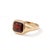 Contemporary 18k Gold Plated Garnet Signet Ring • East West Set Gemstone Ring • Dainty Minimalist Birthstone Ring Us 7 For Sale - Image 3 of 3