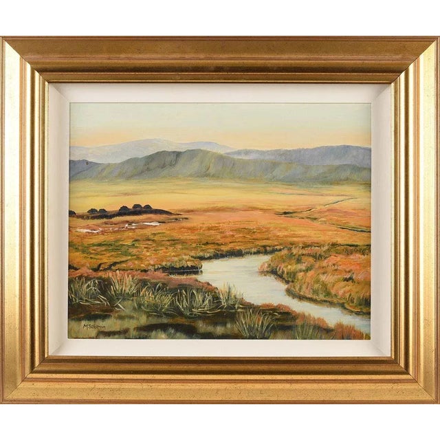 Contemporary Vintage Original Oil of the Galway Bogland Landscape in Ireland by Northern Irish Artist, 1995 Circa For Sale - Image 3 of 5
