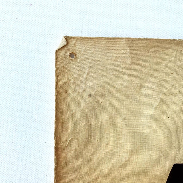 "Forms 03" Painting on Vintage Cotton For Sale - Image 4 of 7
