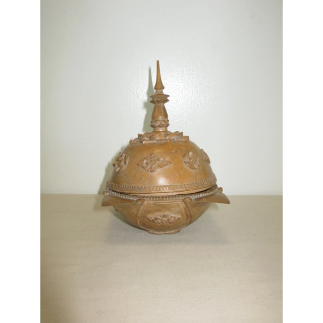 1990s Hand Carved Indonesian Wooden Decorative Box For Sale - Image 4 of 8