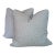 Fermoie Ruffle Pillows in Light Blue With Cord - Double Sided Pair For Sale