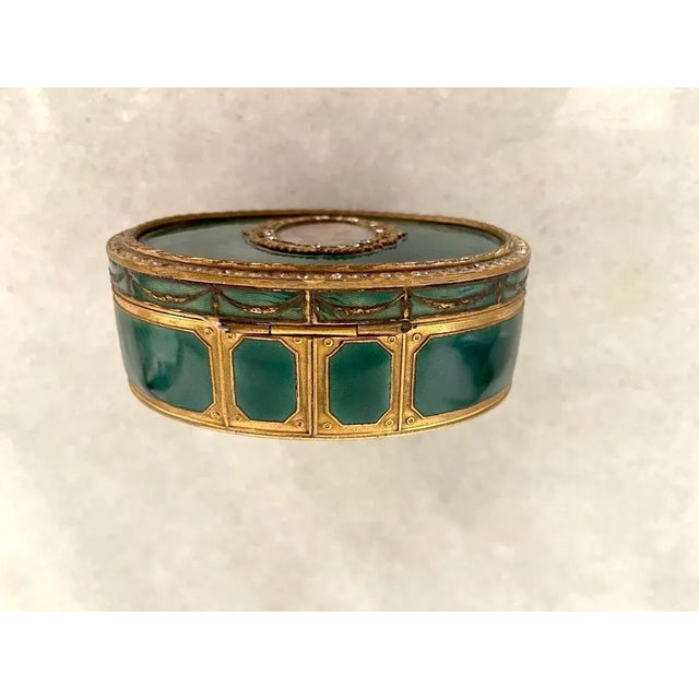 19th Century 19thC French Bronze Guilloche Enamel Jewelry Box C1860 For Sale - Image 5 of 12