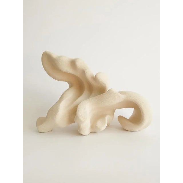 Contemporary Ceramic Whispered Air Sculpture in Stoneware Clay by Aleksandra Krasnopolska For Sale - Image 3 of 9