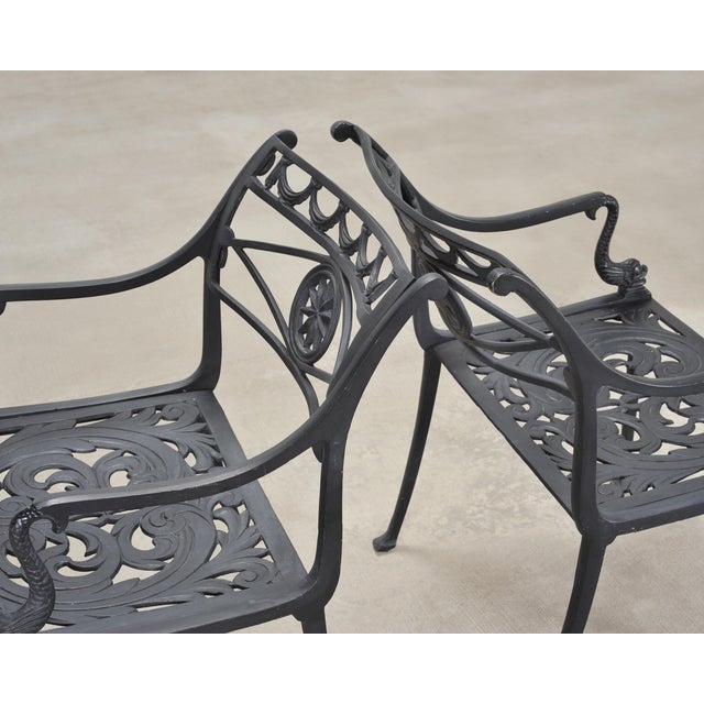 Kenneth Lynch Style Star and Dolphin Garden Table and Six Chairs For Sale - Image 13 of 18