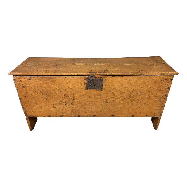 18th Century Elm Coffer, 1750 For Sale