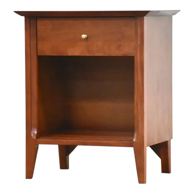 1960s Refinished Cherry Nightstand by Basic Witz For Sale