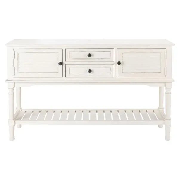 Safavieh Tate 2 Drawer 2 Door Console Table - Distressed/White For Sale - Image 11 of 11
