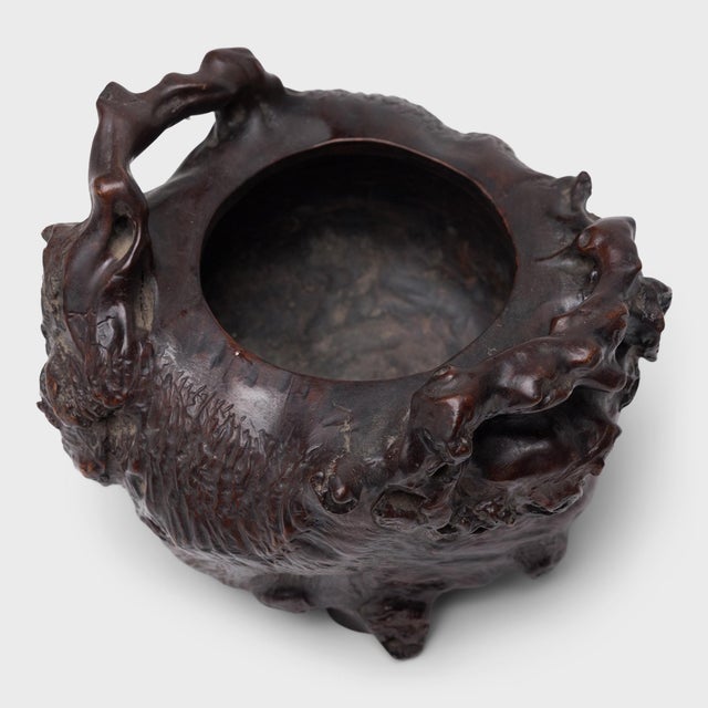 Chinese Lacquered Burl Incense Container, C. 1850 For Sale - Image 4 of 5