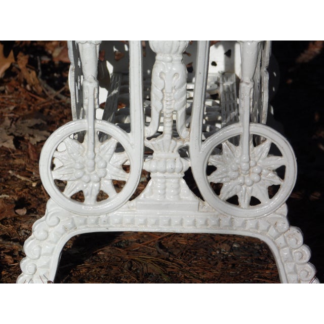 Antique Victorian Cast Iron Magazine Rack Vintage Sheet Music Stand For Sale - Image 9 of 12