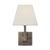 Architectural Wall Sconce in Brushed Steel with Square Linen Shade Designer: Studio VC Finish: Brushed Steel Height: 13.5"...