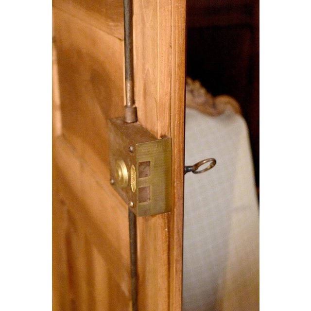 19th Century Louis XV Wardrobe in Blond Walnut For Sale - Image 9 of 14
