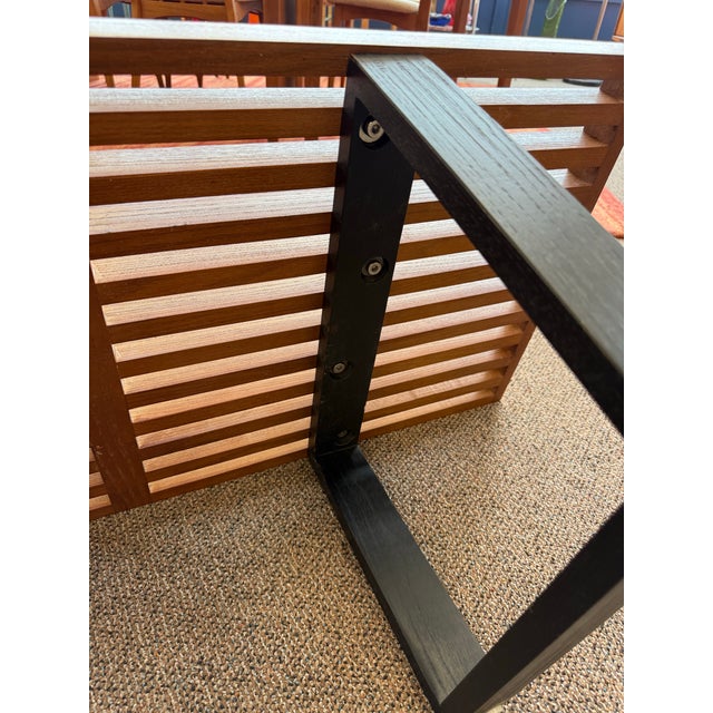 Mid Century Modern Slat Bench / Coffee Table Designed Attributed to George Nelson for Herman Miller For Sale - Image 9 of 12