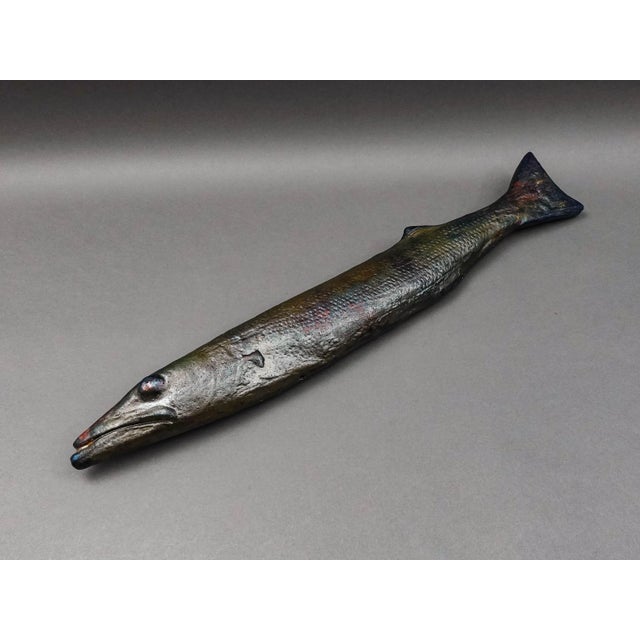 Mid 20th Century Charles Pearson Whitehead Street Studio Key West Fish Raku Art Pottery Sculpture For Sale - Image 9 of 9