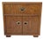 1980s Campaign Style Burl Oak Nightstand Passage Collection by Drexel For Sale
