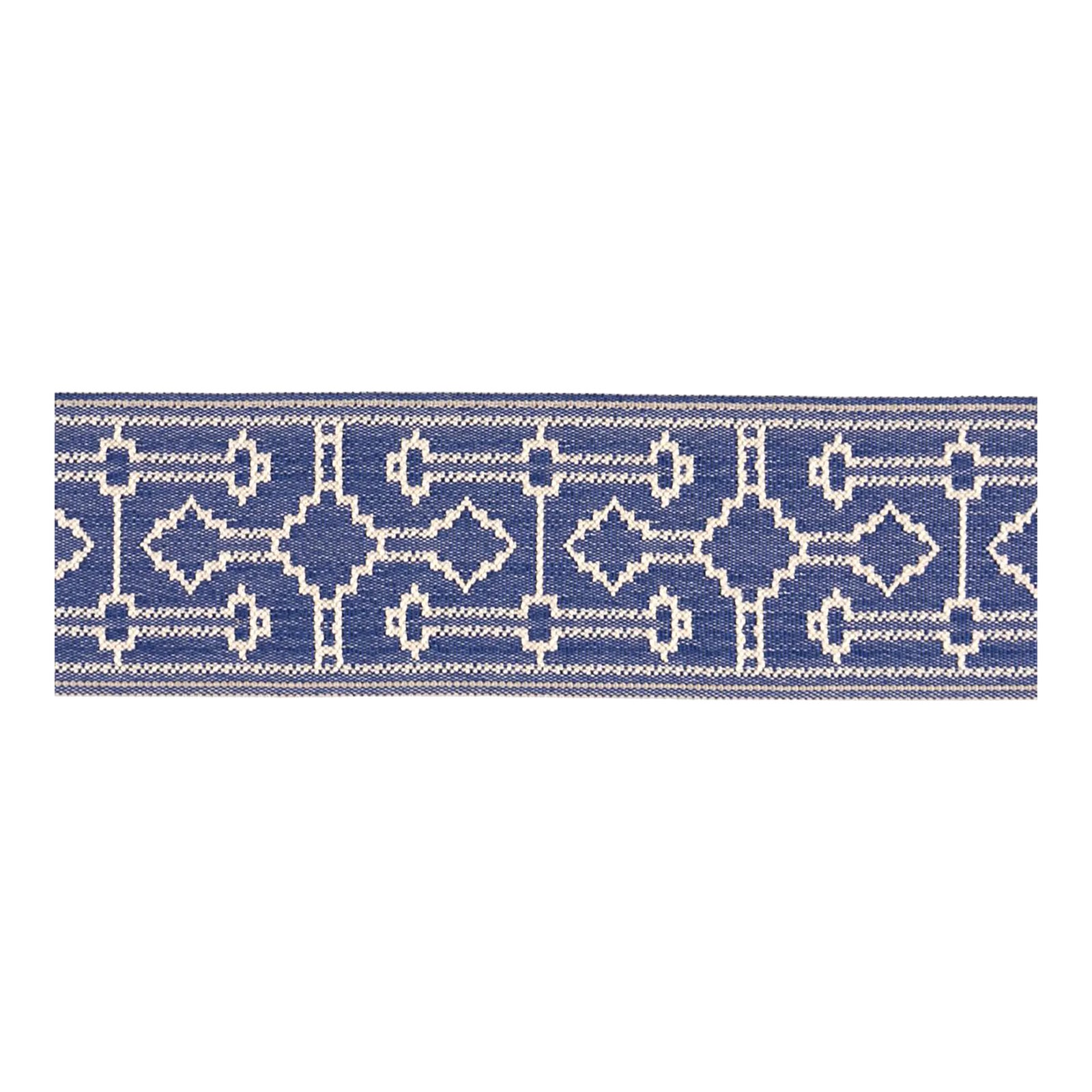 Schumacher Filbert Tape In Denim | Chairish
