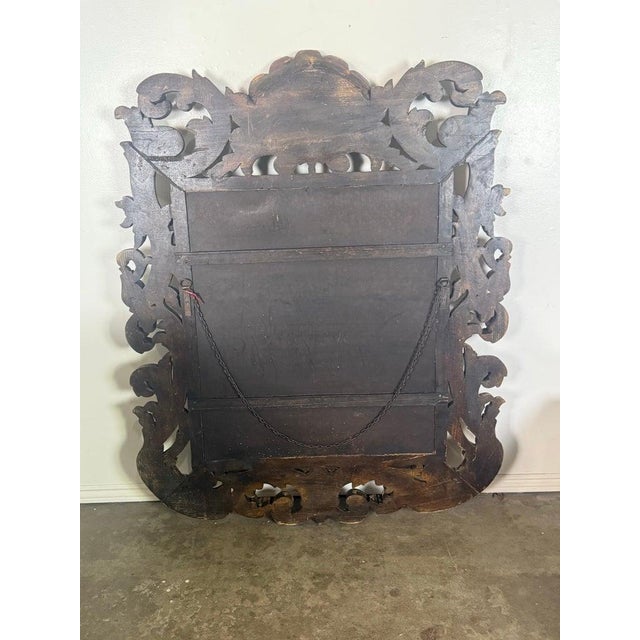 Antique Italian Wall Mirror, Vintage Elegance From the 20th Century For Sale - Image 11 of 15