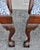 Wood Antique Pair Mahogany Armchairs Chippendale Style Carved Ball Claw Foot Dining For Sale - Image 7 of 18